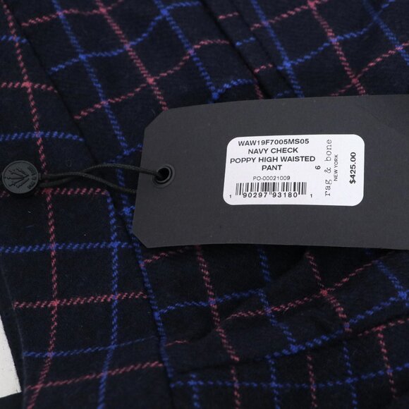 Rag and Bone Poppy High Waisted Check Pant size 6 - Picture 2 of 7